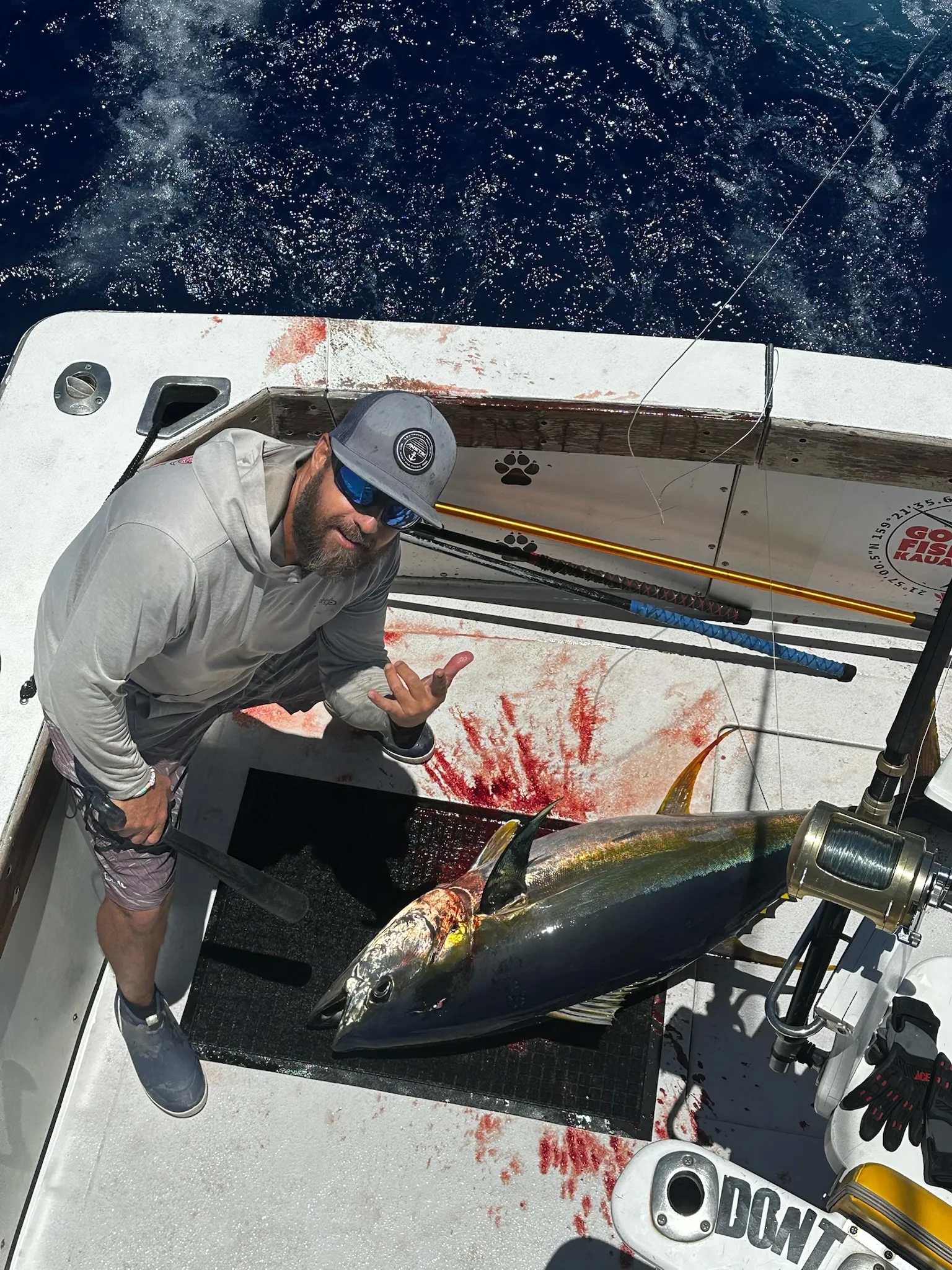 Mahi mahi caught on a Kauai fishing charter with Go Fish Kauai