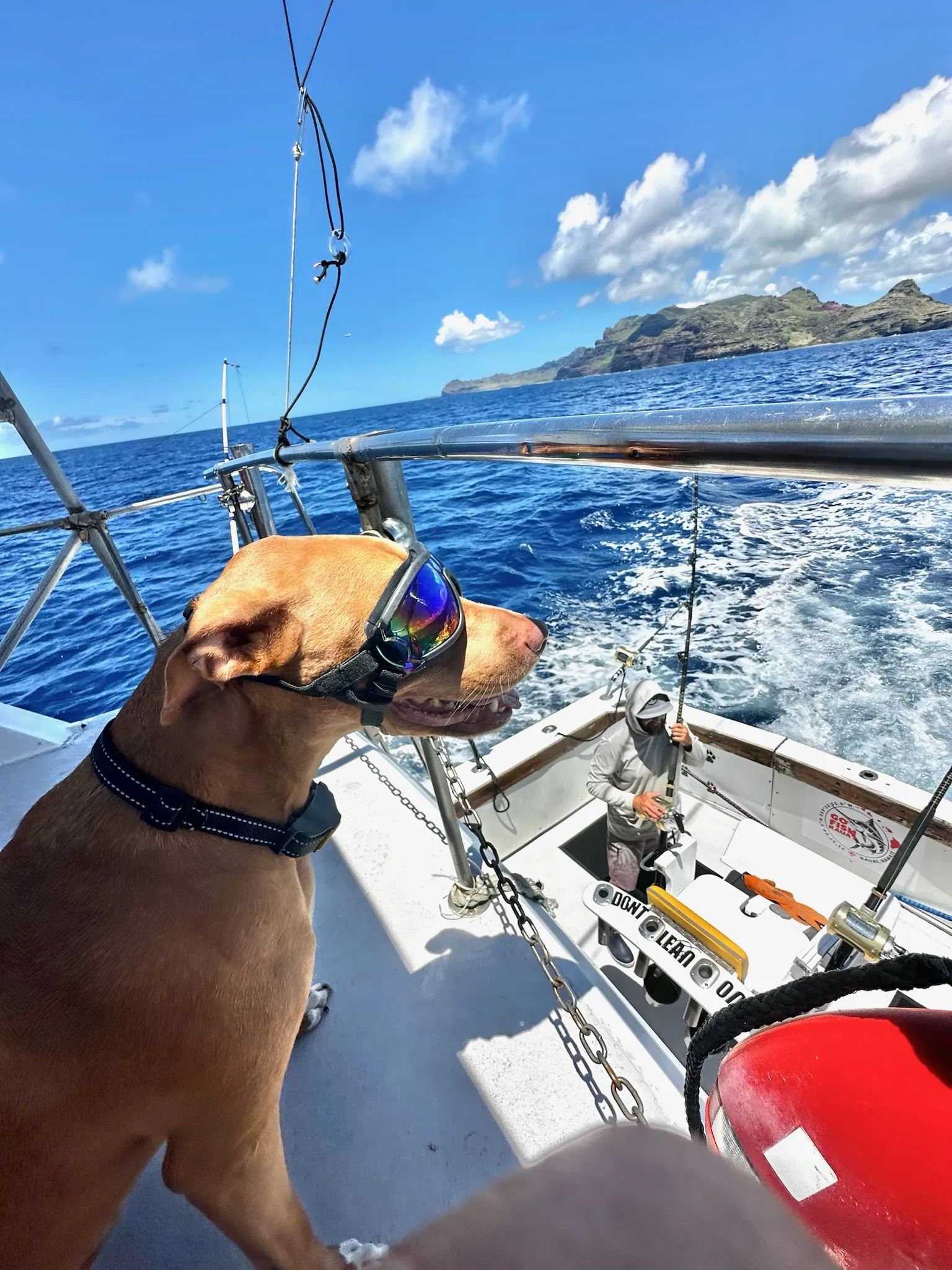 Family group fishing charter on the Emma Nalani, Kauai