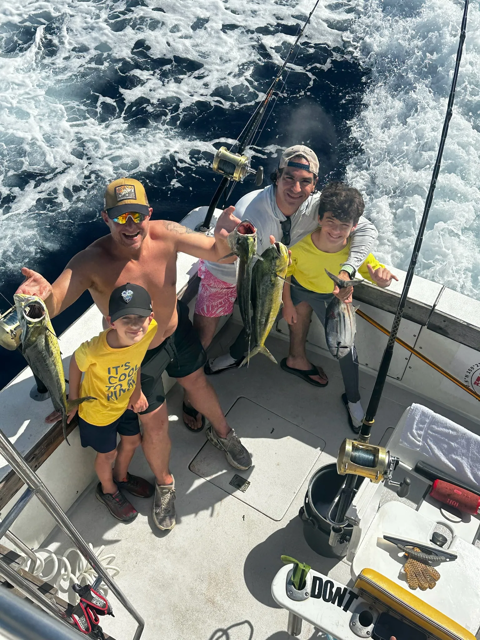 Double header catch on the Emma Nalani fishing charter, Kauai